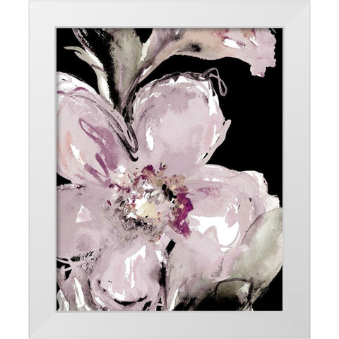 Happy Bloom on Black I White Modern Wood Framed Art Print by Loreth, Lanie