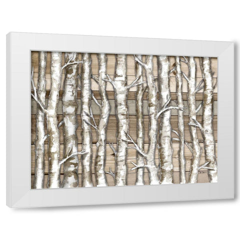Light Birch Forest White Modern Wood Framed Art Print by Gaynor, Janice