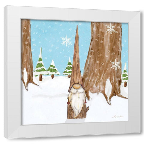 Winter Gnome III White Modern Wood Framed Art Print by Edwins, Hugo