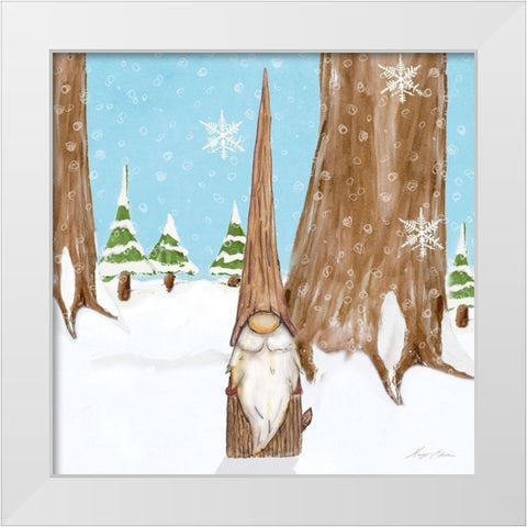 Winter Gnome III White Modern Wood Framed Art Print by Edwins, Hugo