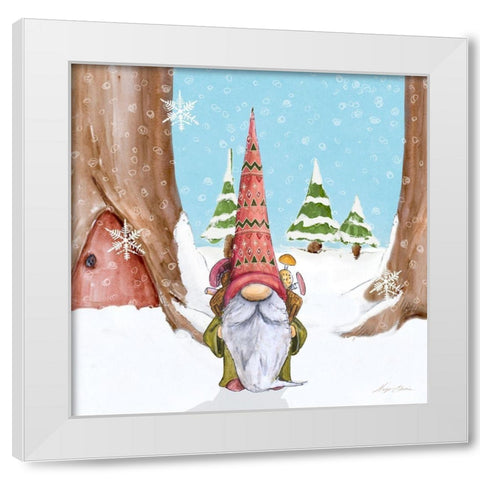 Winter Gnome I White Modern Wood Framed Art Print by Edwins, Hugo