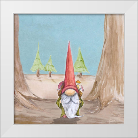 Gnoming Around I White Modern Wood Framed Art Print by Edwins, Hugo