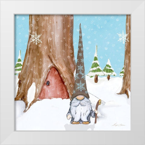 Winter Gnome IV White Modern Wood Framed Art Print by Edwins, Hugo