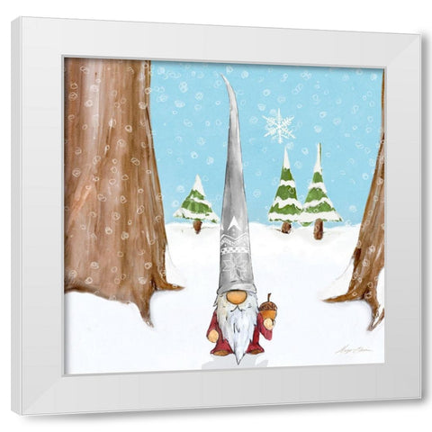 Winter Gnome II White Modern Wood Framed Art Print by Edwins, Hugo