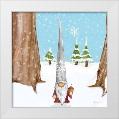Winter Gnome II White Modern Wood Framed Art Print by Edwins, Hugo