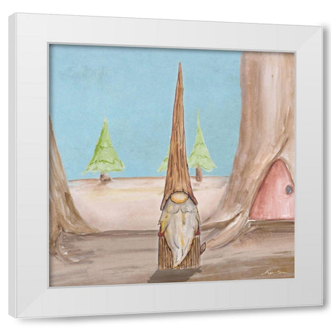 Gnoming Around II White Modern Wood Framed Art Print by Edwins, Hugo