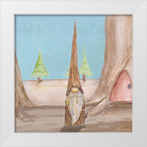 Gnoming Around II White Modern Wood Framed Art Print by Edwins, Hugo