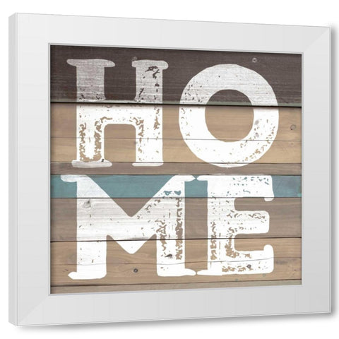 Home White Modern Wood Framed Art Print by SD Graphics Studio