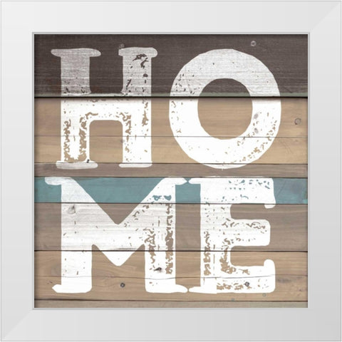 Home White Modern Wood Framed Art Print by SD Graphics Studio