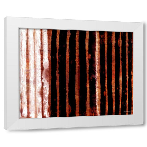 Warm Vertical Horizon White Modern Wood Framed Art Print by Meneely, Dan