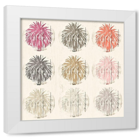 Tropical Palm Tree Collection White Modern Wood Framed Art Print by Meneely, Dan