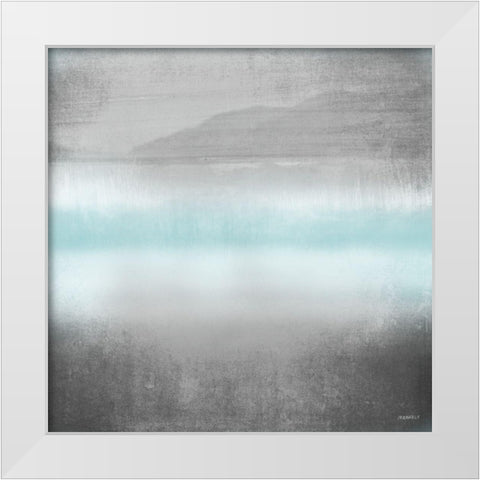 Foggy Loon Lake I White Modern Wood Framed Art Print by Meneely, Dan