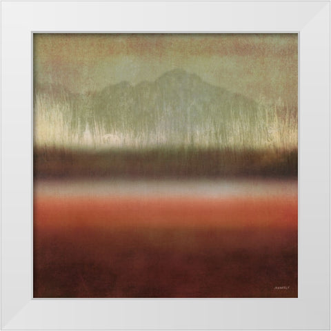 Loon Lake In Reds I White Modern Wood Framed Art Print by Meneely, Dan