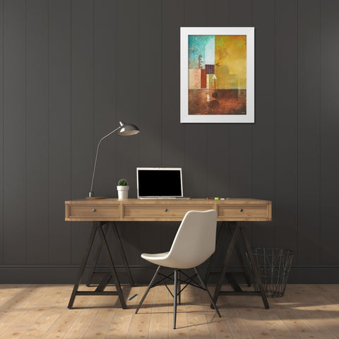 Reconstruct White Modern Wood Framed Art Print by Meneely, Dan