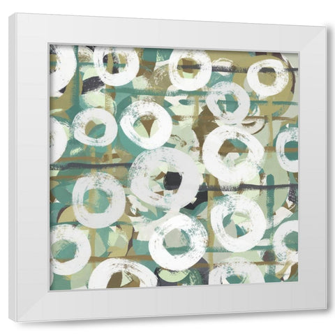 White Spheres I White Modern Wood Framed Art Print by Meneely, Dan