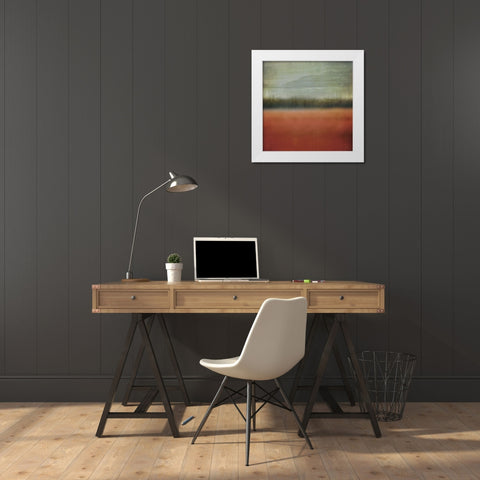 Loon Lake in Reds II White Modern Wood Framed Art Print by Meneely, Dan