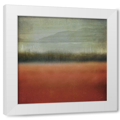 Loon Lake in Reds II White Modern Wood Framed Art Print by Meneely, Dan