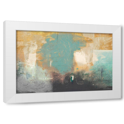 Golden Peak White Modern Wood Framed Art Print by Meneely, Dan