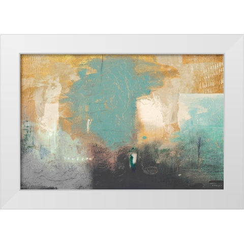 Golden Peak White Modern Wood Framed Art Print by Meneely, Dan