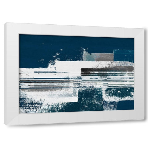 Evening Blocks I White Modern Wood Framed Art Print by Meneely, Dan
