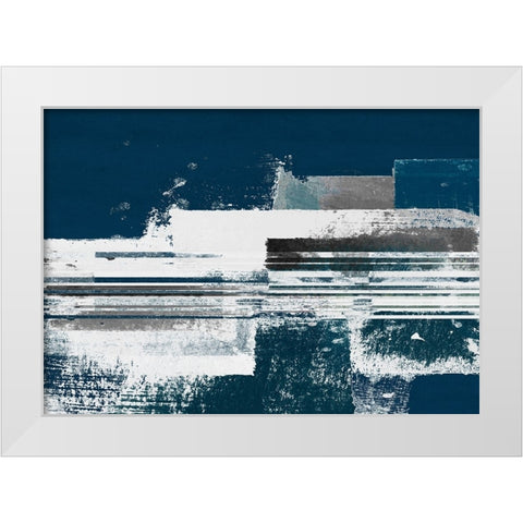 Evening Blocks I White Modern Wood Framed Art Print by Meneely, Dan