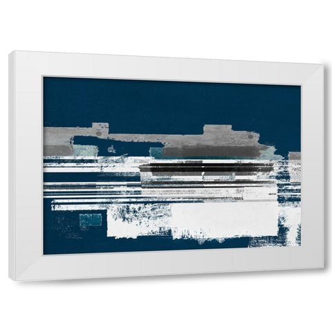 Evening Blocks II White Modern Wood Framed Art Print by Meneely, Dan