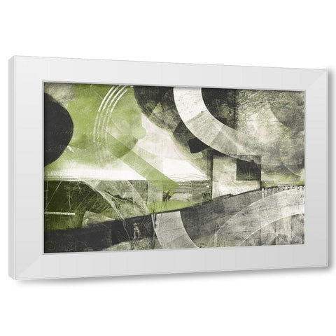 Summer Greens II White Modern Wood Framed Art Print by Meneely, Dan