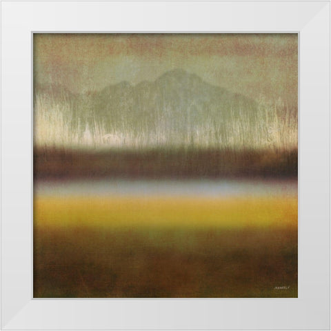 Loon Lake II White Modern Wood Framed Art Print by Meneely, Dan