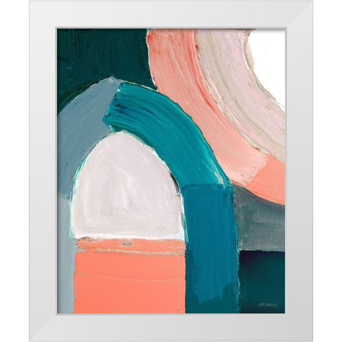 Dark Pastel Roundabout I White Modern Wood Framed Art Print by Coolick, Ann Marie