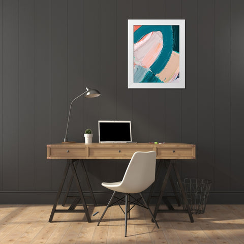 Dark Pastel Roundabout II White Modern Wood Framed Art Print by Coolick, Ann Marie
