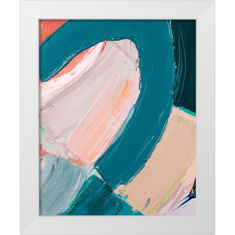 Dark Pastel Roundabout II White Modern Wood Framed Art Print by Coolick, Ann Marie
