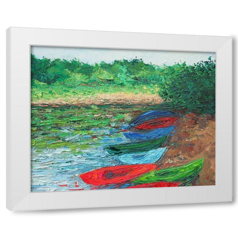 Sail Away White Modern Wood Framed Art Print by Coolick, Ann Marie