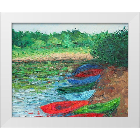 Sail Away White Modern Wood Framed Art Print by Coolick, Ann Marie