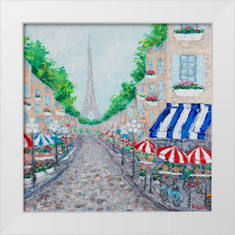 Paris On My Mind I White Modern Wood Framed Art Print by Coolick, Ann Marie