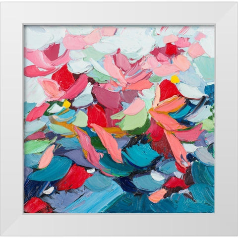 Pastel Internodes White Modern Wood Framed Art Print by Coolick, Ann Marie