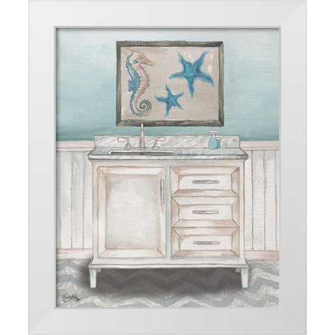 Nautical Bath II White Modern Wood Framed Art Print by Medley, Elizabeth