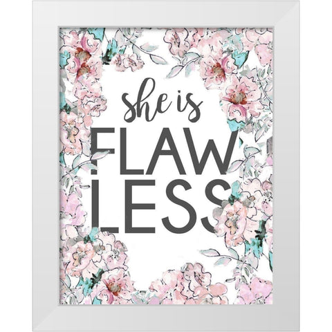 Flawless White Modern Wood Framed Art Print by Pinto, Patricia