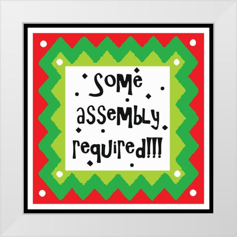 Some Assembly Required White Modern Wood Framed Art Print by Mosher, Deidre
