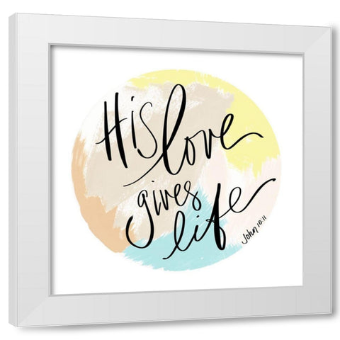 His Love White Modern Wood Framed Art Print by Navas, Emily
