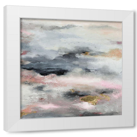 A Blush In The Dark (Square) White Modern Wood Framed Art Print by Pinto, Patricia