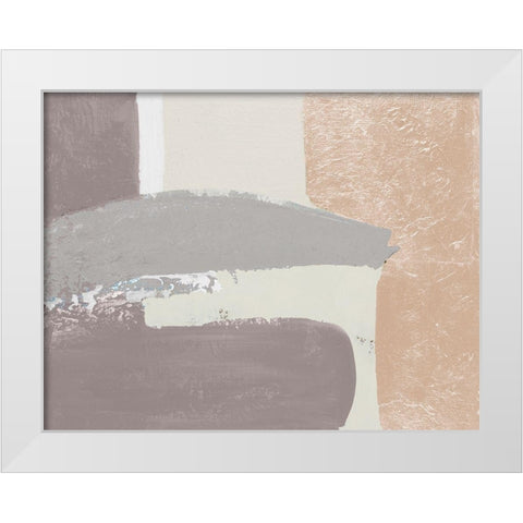 Early Morning Abstract White Modern Wood Framed Art Print by Pinto, Patricia