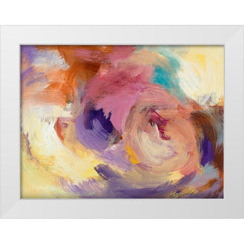Swirling Thoughts White Modern Wood Framed Art Print by Loreth, Lanie