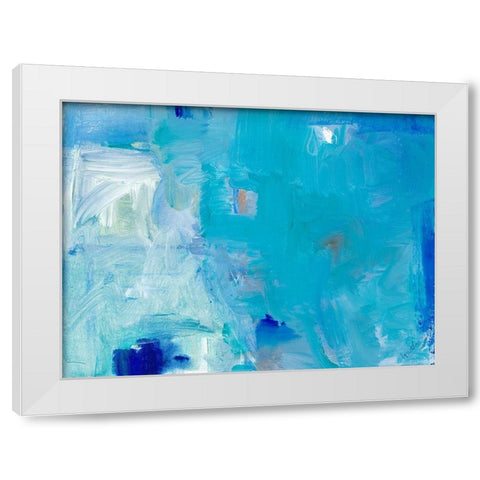 Hidden Moon White Modern Wood Framed Art Print by Loreth, Lanie