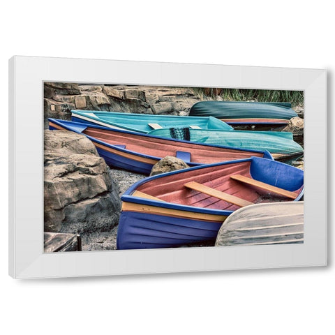 Lakeside Adventures White Modern Wood Framed Art Print by ODell, Debbie