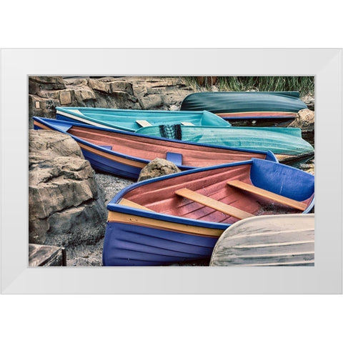 Lakeside Adventures White Modern Wood Framed Art Print by ODell, Debbie