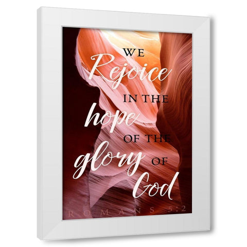 Rejoice and Glory White Modern Wood Framed Art Print by ODell, Debbie