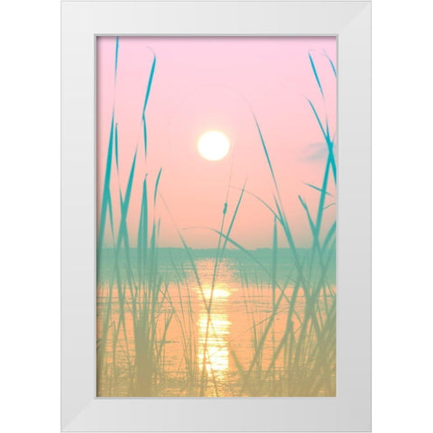 Fresh Sunset Views White Modern Wood Framed Art Print by ODell, Debbie