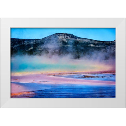Rainbow Lake White Modern Wood Framed Art Print by O Dell, Debbie