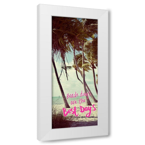 Best Beach Days Panel White Modern Wood Framed Art Print by ODell, Debbie