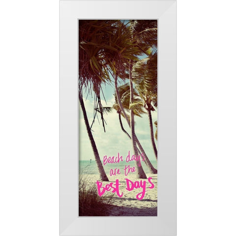 Best Beach Days Panel White Modern Wood Framed Art Print by ODell, Debbie